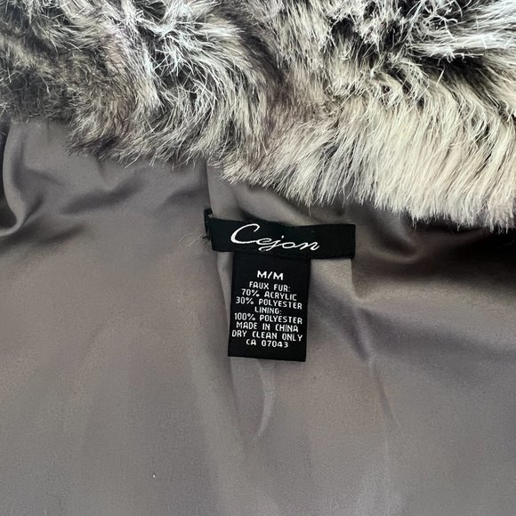 Grey Tone Faux Fur Vest - Picture 2 of 3